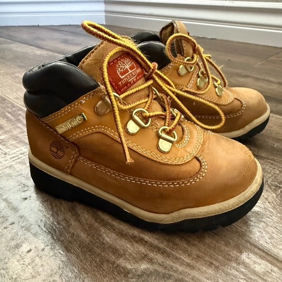 Timberland Toddler Kids Leather Field Boots,Wheat Nubuck, 10M - Picture 1 of 13